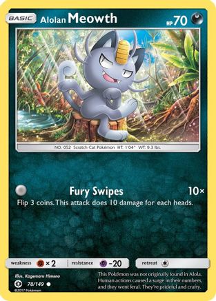 Alolan Meowth (78) [SM Base Set] Reverse Holofoil