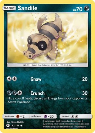 Sandile (83) [SM Base Set] Reverse Holofoil