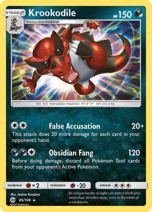 Krookodile (85) [SM Base Set] Reverse Holofoil