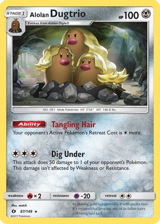 Alolan Dugtrio (87) [SM Base Set] Holofoil
