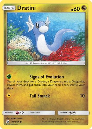 Dratini (94) [SM Base Set] Reverse Holofoil