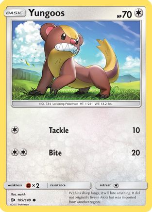 Yungoos (109) [SM Base Set] Reverse Holofoil