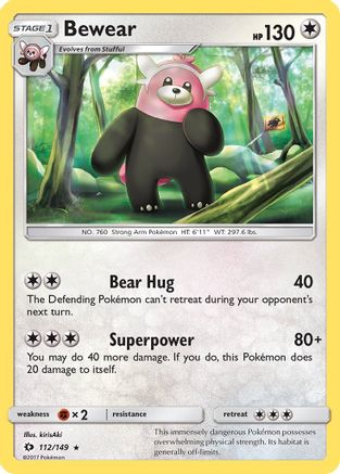 Bewear (112) [SM Base Set] Reverse Holofoil
