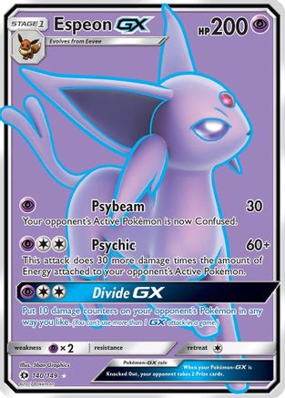 Espeon GX (Full Art) (140) [SM Base Set] Holofoil