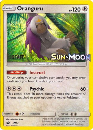 Oranguru - SM13 (Prerelease) [Staff] (SM13) [SM Promos] Holofoil