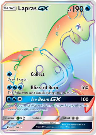 Lapras GX (Secret) (151) [SM Base Set] Holofoil