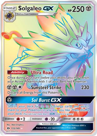 Solgaleo GX (Secret) (155) [SM Base Set] Holofoil