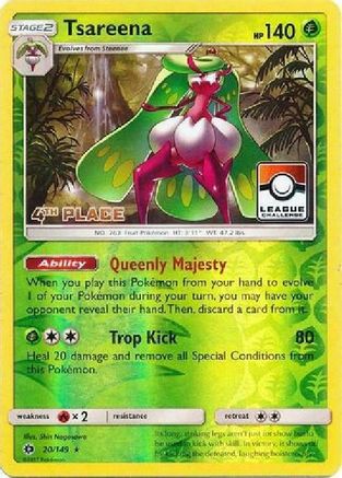 Tsareena - 20/149 (League Challenge) [4th Place] (20) [League & Championship Cards] Reverse Holofoil