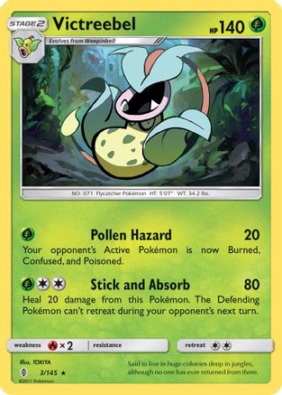 Victreebel (3) [SM - Guardians Rising] Reverse Holofoil