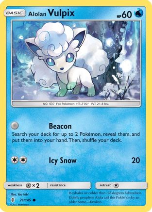 Alolan Vulpix (21) [SM - Guardians Rising] Reverse Holofoil