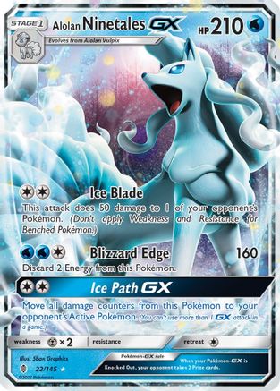 Alolan Ninetales GX (22) [SM - Guardians Rising] Holofoil