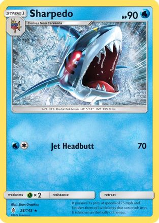 Sharpedo (28) [SM - Guardians Rising] Reverse Holofoil