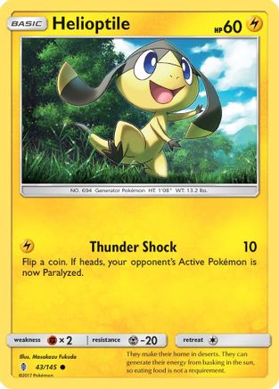 Helioptile (43) [SM - Guardians Rising] Reverse Holofoil