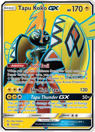 Tapu Koko GX (Full Art) (135) [SM - Guardians Rising] Holofoil