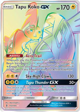 Tapu Koko GX (Secret) (153) [SM - Guardians Rising] Holofoil