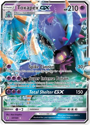 Toxapex GX (57) [SM - Guardians Rising] Holofoil