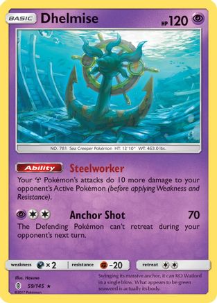 Dhelmise (59) [SM - Guardians Rising] Reverse Holofoil