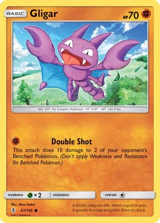 Gligar (67) [SM - Guardians Rising] Reverse Holofoil