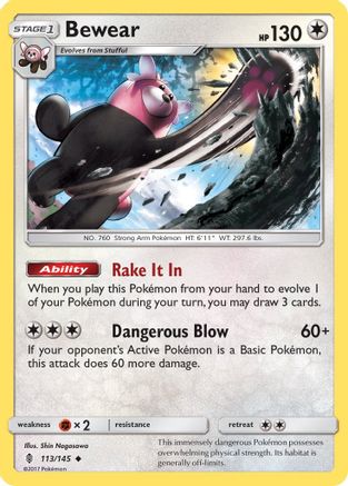Bewear (113) [SM - Guardians Rising] Reverse Holofoil