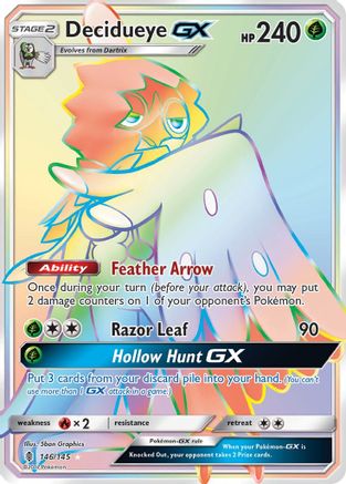 Decidueye GX (Secret) (146) [SM - Guardians Rising] Holofoil
