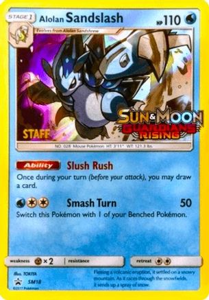Alolan Sandslash - SM18 (Prerelease) [Staff] (SM18) [SM Promos] Holofoil