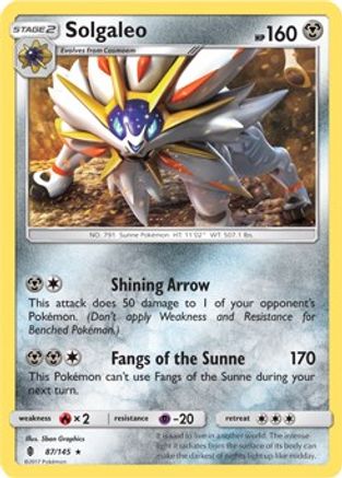 Solgaleo - 87/145 (SM Guardians Rising) (87) [Deck Exclusives] Holofoil