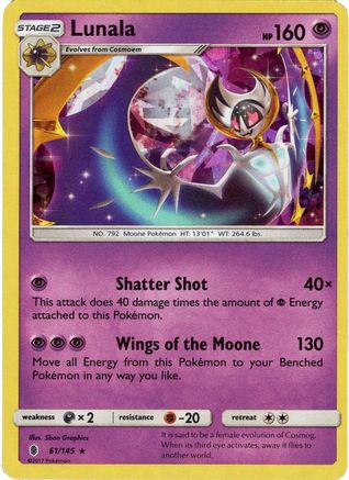 Lunala - 61/145 (Cracked Ice Holo) (61) [Deck Exclusives] Holofoil