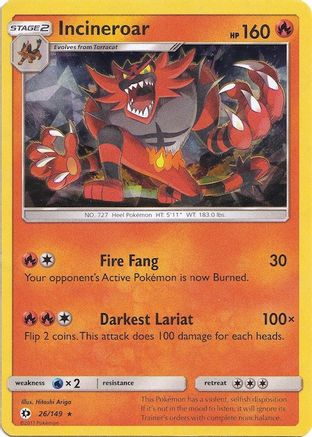 Incineroar - 026/149 (Cracked Ice Holo) (26) [Deck Exclusives] Holofoil