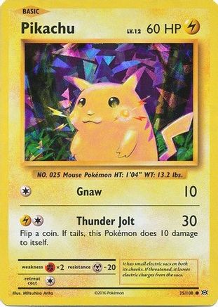 Pikachu - 35/108 (Cracked Ice Holo) (35) [Deck Exclusives] Holofoil