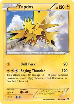 Zapdos - 23/108 (XY Roaring Skies) (23) [Deck Exclusives] Holofoil