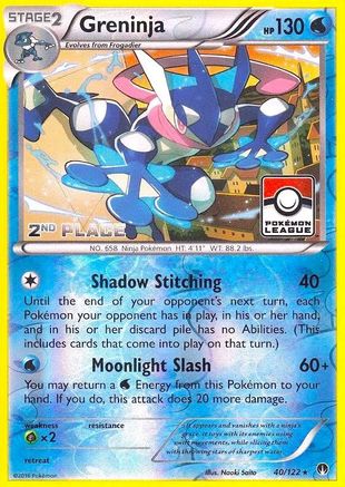 Greninja - 40/122 (League) [2nd Place] (40) [League & Championship Cards] Reverse Holofoil