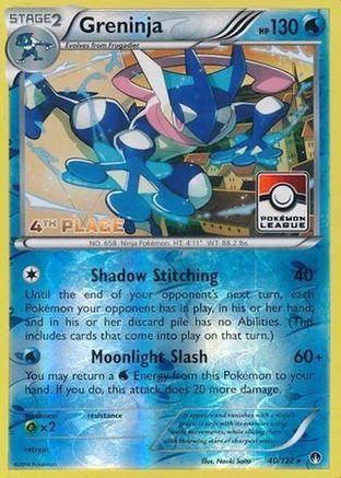 Greninja - 40/122 (Pokemon League) [4th Place] (40) [League & Championship Cards] Reverse Holofoil