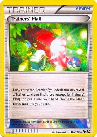 Trainers' Mail - 92a/108 (Holo) (92a) [Alternate Art Promos] Holofoil