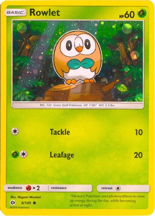 Rowlet - 9/149 (Cosmos Holo) (9) [Miscellaneous Cards & Products] Holofoil