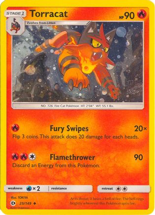 Torracat - 25/149 (Cosmos Holo) (25) [League & Championship Cards] Holofoil