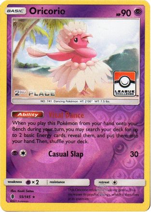 Oricorio - 55/145 (League Challenge) [2nd Place] (55) [League & Championship Cards] Reverse Holofoil