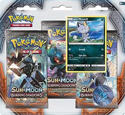 Pokemon Burning Shadows 3 Pack Blister [Alolan Meowth]