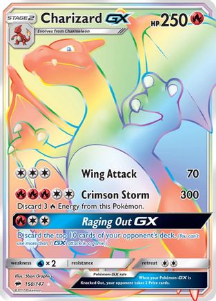 Charizard GX (Secret) (150) [SM - Burning Shadows] Holofoil