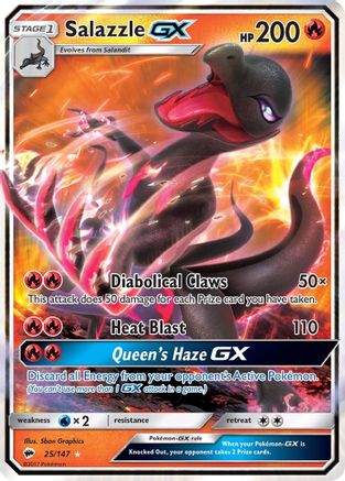 Salazzle GX (25) [SM - Burning Shadows] Holofoil
