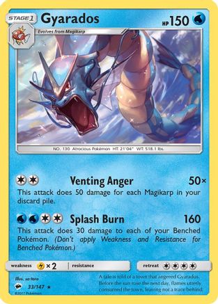 Gyarados (33) [SM - Burning Shadows] Holofoil
