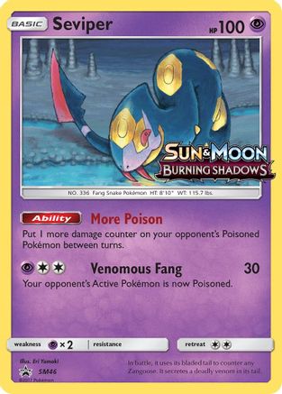 Seviper - SM46 (Prerelease) (SM46) [SM Promos] Holofoil