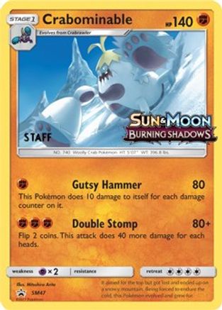 Crabominable - SM47 (Prerelease) [Staff] (SM47) [SM Promos] Holofoil