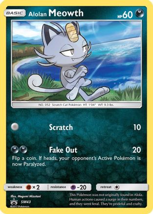 Alolan Meowth - SM43 (SM43) [SM Promos] Holofoil