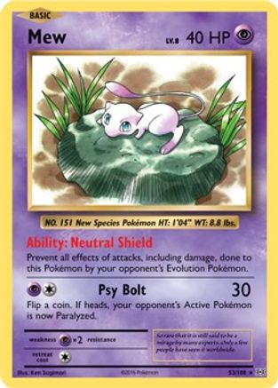 Mew - 53/108 (XY Evolutions) (53) [Deck Exclusives]