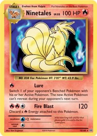 Ninetales - 15/108 (XY Evolutions) (Non-Holo) (15) [Deck Exclusives]