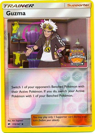 Guzma - 115/147 (Regional Championships) (115) [League & Championship Cards] Reverse Holofoil