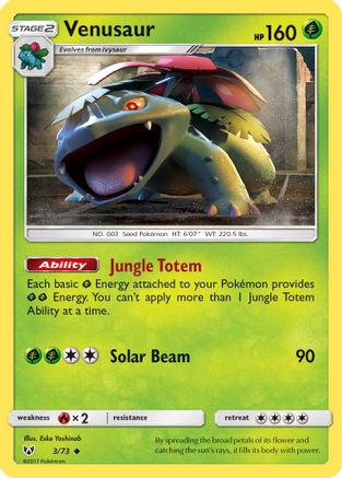 Venusaur (3) [Shining Legends] Reverse Holofoil