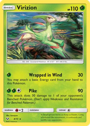 Virizion (8) [Shining Legends] Reverse Holofoil
