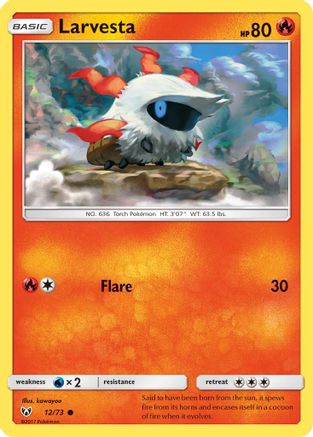 Larvesta (12) [Shining Legends] Reverse Holofoil