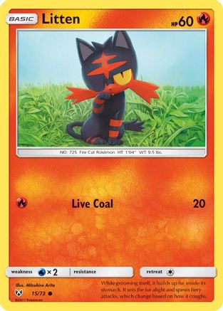 Litten (15) [Shining Legends] Reverse Holofoil